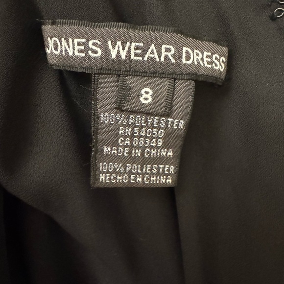 Elegant Black Evening Dress Jones Wear Dress Size 8 Great Condition - Picture 5 of 7